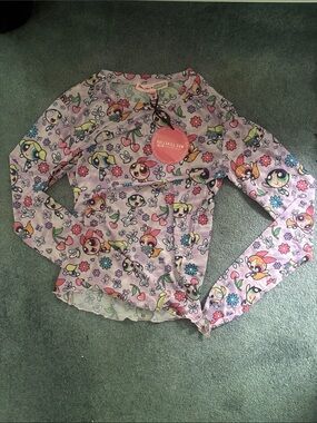 Dolls Kill Lavender Powerpuff Girls Graphic Long Sleeve Top